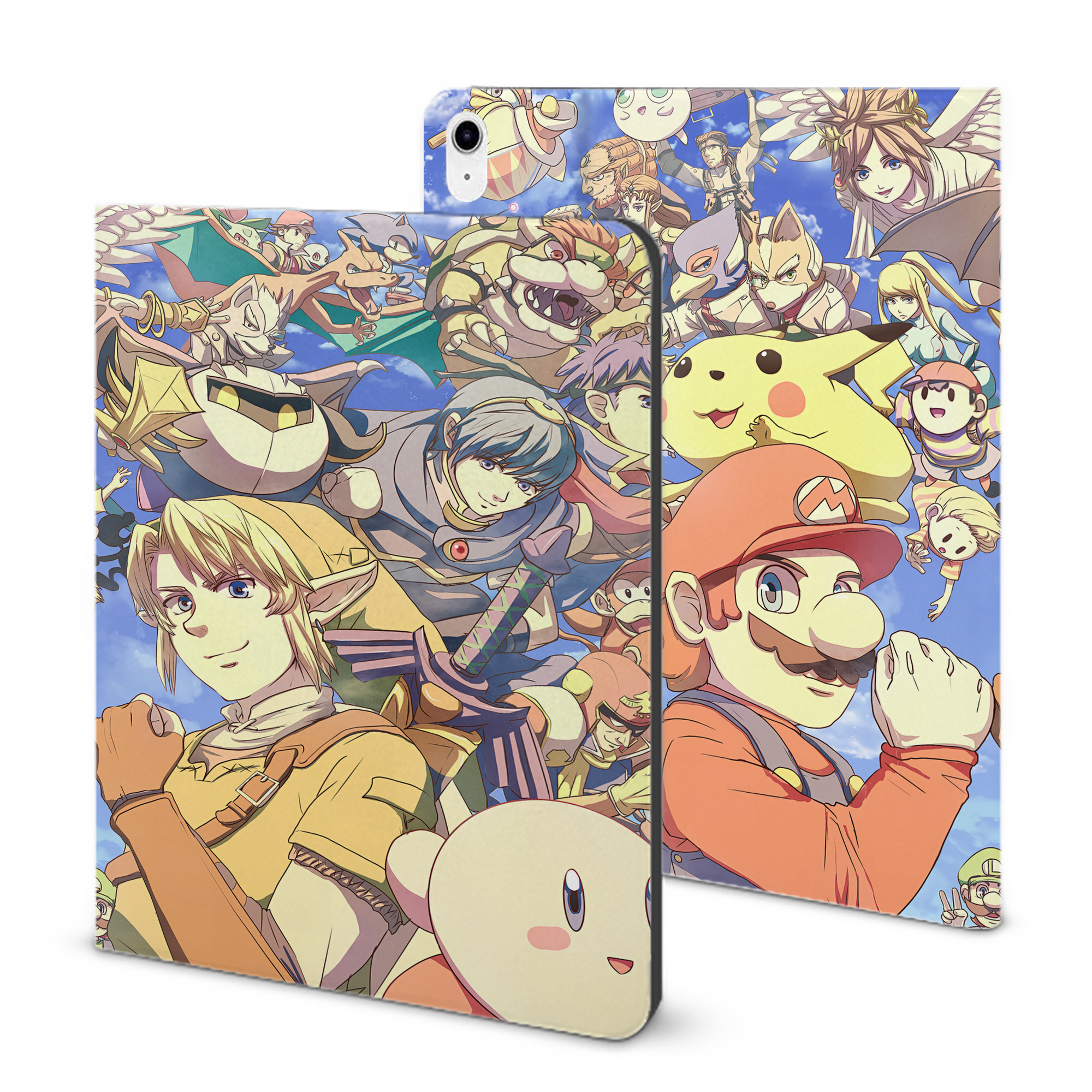 （画像用） ポケットモンスター Pokémon IPad ケース ブック型 PUレザー TPU 耐衝撃 軽量 薄型 ペン収納なし 全面保護 IPad 各モデル対応
